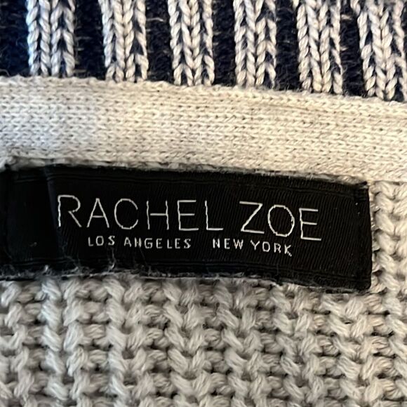 Rachel Zoe‎ Grey/Navy Crewneck Sweater Size Large - Picture 9 of 9